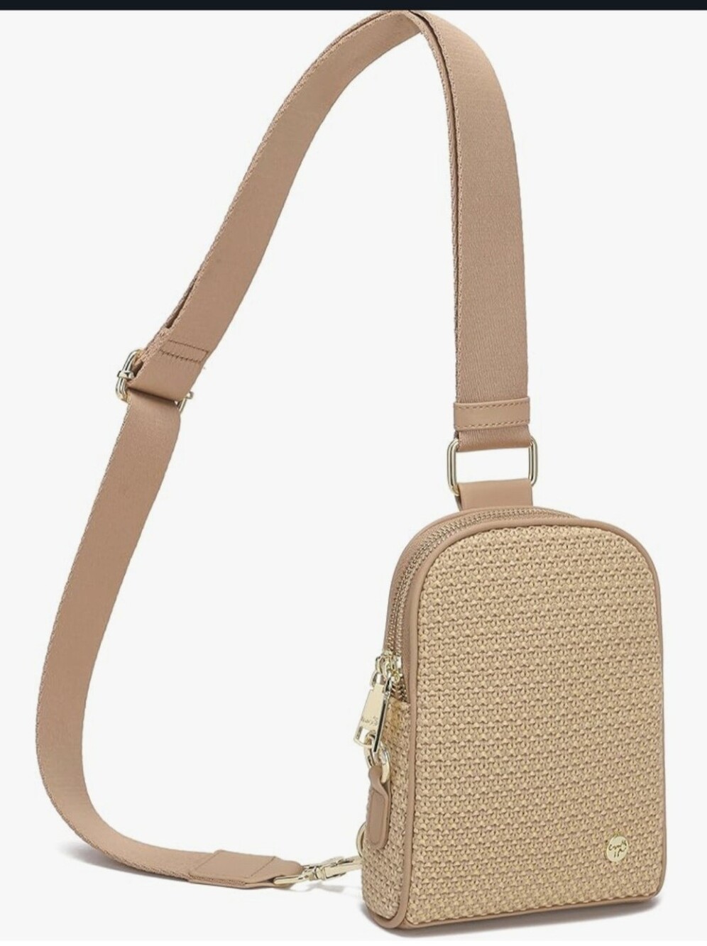 Inicat Tan Woven Crossbody